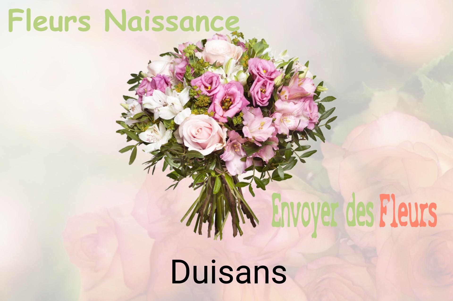 Bouquet de fleurs de naissance livré à Duisans