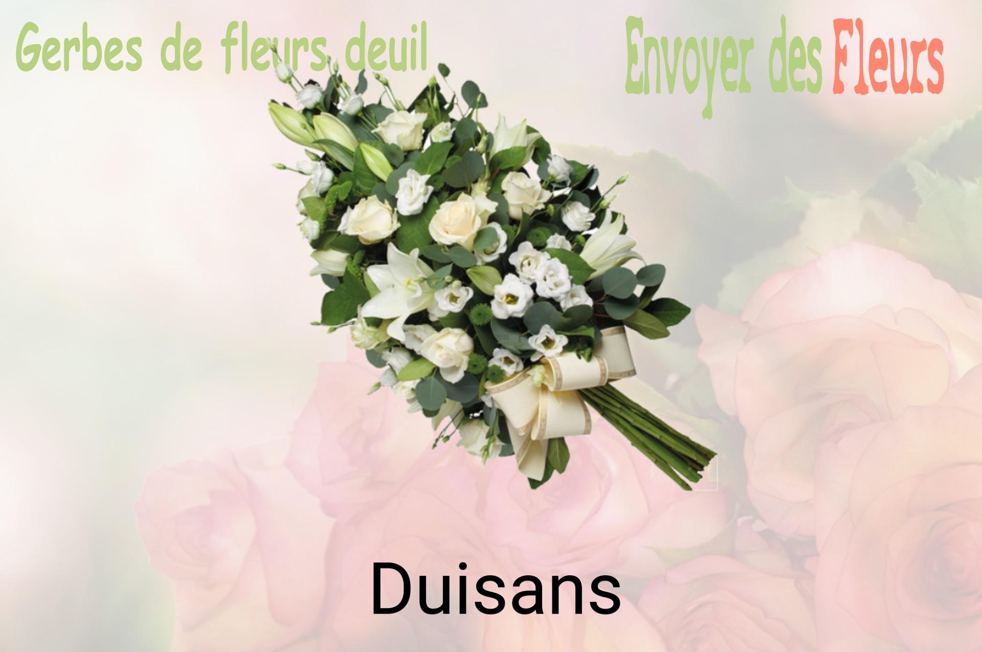 Gerbe de fleurs de deuil livrée à Duisans